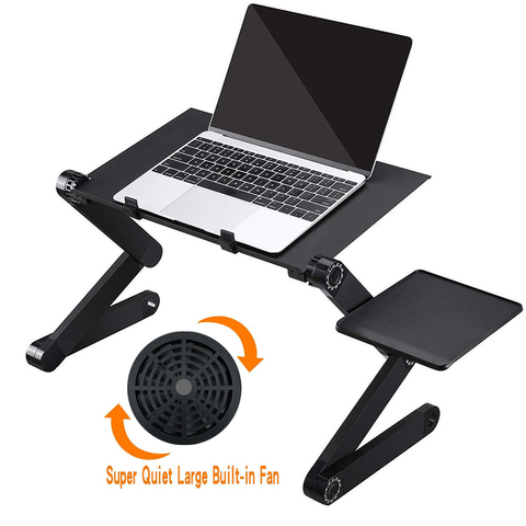 Laptop Stand Table With Mouse Pad Adjustable Folding Ergonomic Design Stands Notebook Desk For Macbook Netbook Ultrabook Tablet ► Photo 1/6