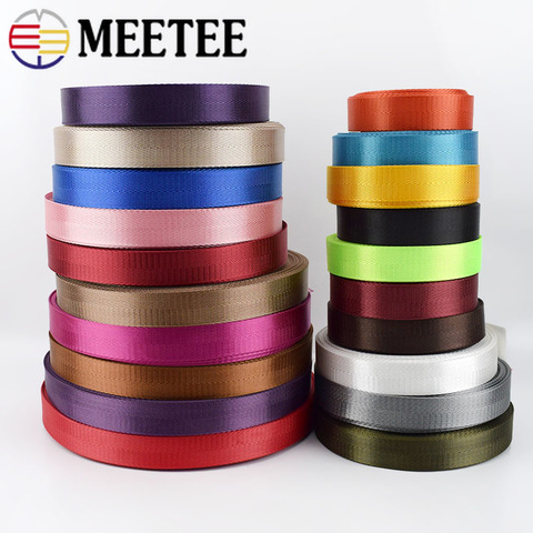 Meetee 8Meters 25mm High Quality Nylon Webbing Band Herringbone Pattern Lace Tape Ribbon DIY Bag Strap Sewing Belt Accessories ► Photo 1/6