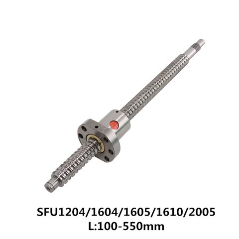 1pc machined SFU1204/1604/1605/1610/2005  100 150 200 250 300 350 400 450 500 550mm roller ball screw with 1204 single ball nut ► Photo 1/5