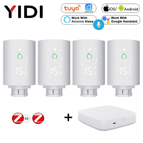 TRV Tuya ZigBee 3.0 Smart Radiator Actuator Thermostat Programmable Radiator Valve Temperature Controller Voice Control Alexa ► Photo 1/6