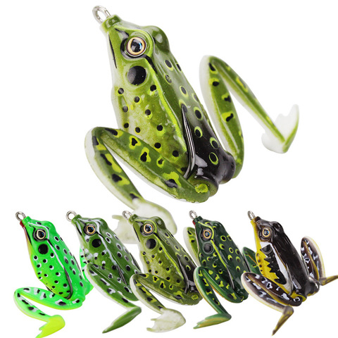 5 Colors 5cm High Frog Lure Fishing Lures Top Water Ray Frog Artificial Minnow Crank Strong Artificial Soft Bait ► Photo 1/6