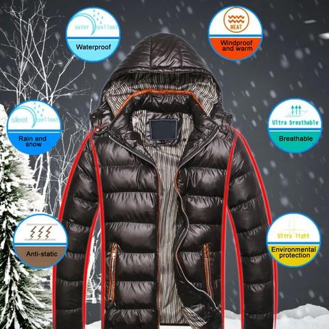 Men Winter Korean version of the Stand Collar Hooded Down Jacket Soft Cotton Padded Coat Outwear Streetwear Punk gift ► Photo 1/6