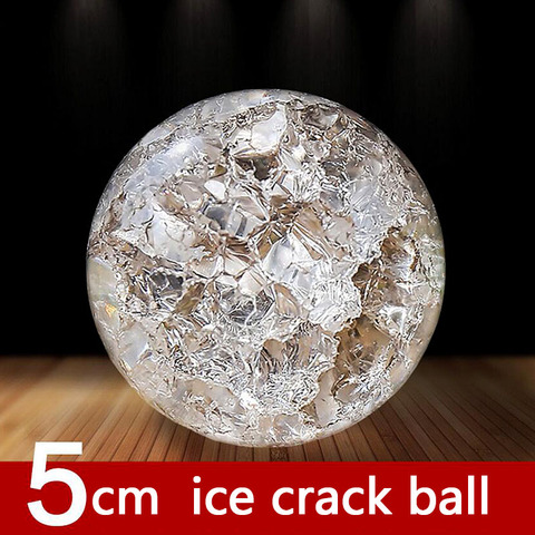 4/5/6cm Crystal Ice Crack Ball Glass Sphere Feng Shui Ornament Rocky Water Fountain Bonsai Ball Home Decor Figurine ► Photo 1/6