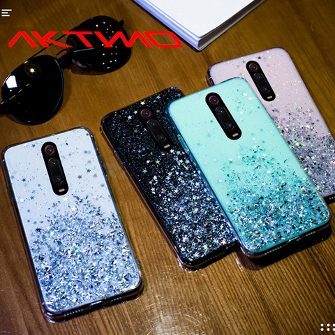 Fashion Bling Glitter Star Soft Silicone Cover For Xiaomi Redmi Note 7 8 8T K20 Pro Mi 6X A2 A3 8 Lite 9 SE CC9 CC9E Case ► Photo 1/6