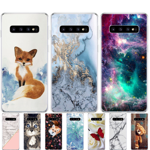 Coque For Samsung Galaxy S10 Case S10Plus Silicone soft TPU Cover Phone S10 E Case On For Samsung S10 Plus G975F S 10 SM-G973F ► Photo 1/6