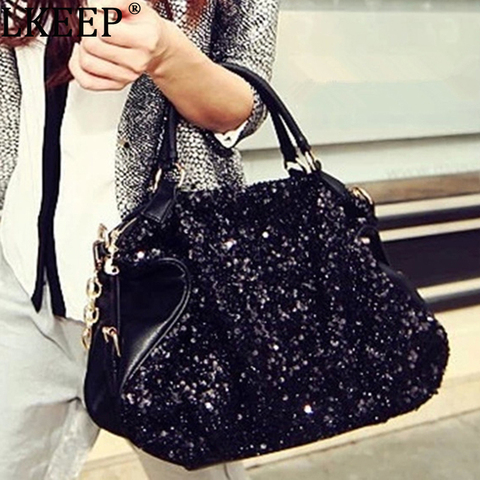 Extravagance Fashion New Style Sequin Patent Leather WOMEN'S Bag High-End Korean-style Casual Versatile Hand Shoulder Bag Women' ► Photo 1/6