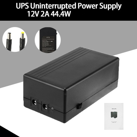 12V Security Standby Power Supply 2A 44.4W UPS Uninterrupted Backup Power Supply Mini Battery For Camera Router ► Photo 1/6