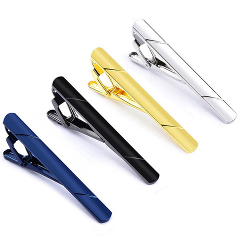 Men Stainless Steel Tie Clip Necktie Bar Clasp Clamp Pin Gold Black Cufflinks Tie Accessories ► Photo 1/6