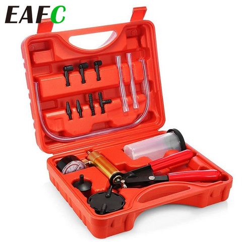 Multifunctional Hand Held Brake Bleeder Tester Set Vacuum Pump Car Automotive Self Kit Brake Bleeder Screw Adapter Carrying Case ► Photo 1/6