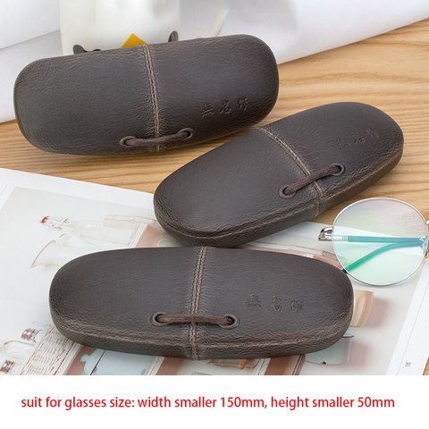 vazrobe brown glasses cases male women vintage hard protect box case eyewear reading spectacles boxes wholesale ► Photo 1/6