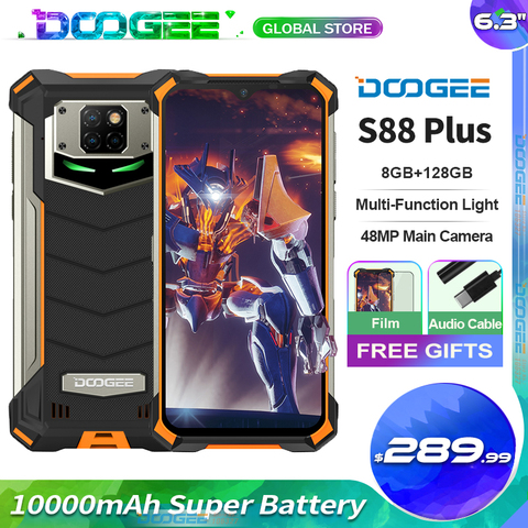 Doogee S88 Plus Rugged Mobile Phone 10000mAh Super Battery 4+128GB 48MP Main Camera Android 10 IP68/IP69K Global version Phone ► Photo 1/6