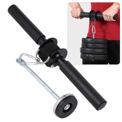 Gym Fitness Biceps Forearm Trainer Arm Triceps Wrist Roller Power Weight Lifting Rope Gripper Strengthener Fitness Equipment ► Photo 1/6