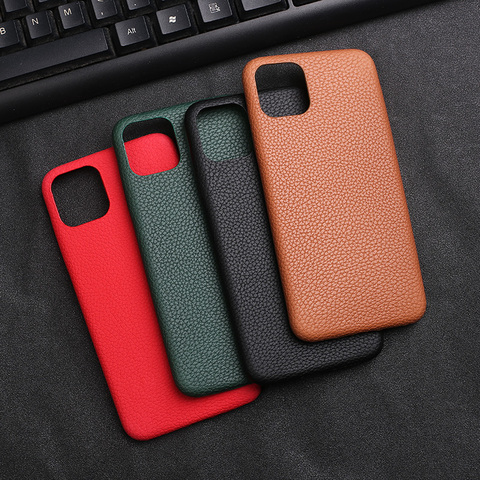 Ultra Thin Litchi Texture PU Leather Case for iPhone X XR Xs max 6 SE 7 8 Plus Luxury Soft Back Cover for iPhone 11 Pro Max case ► Photo 1/6