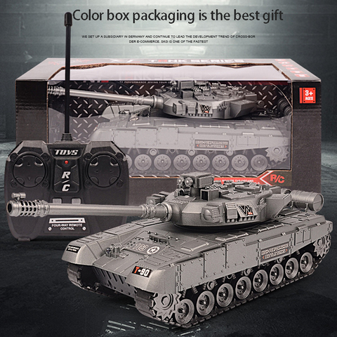 Original Four-Channel World Of Tanks Military Model Children Light Music Turret Rotating Tanks On Radio Control Toy Gift ► Photo 1/6