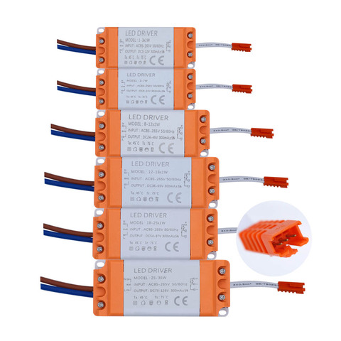 LED Double Colours Driver 1W-36W Power Supply Constant Current 300mA Automatic Voltage Control Lighting Transformers For LED DIY ► Photo 1/6