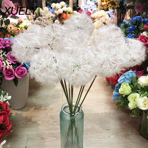 Fake Flower Artificial flower White Dandelion Home Decoration artificial flowers garden wedding party decoration Valentine's Day ► Photo 1/5