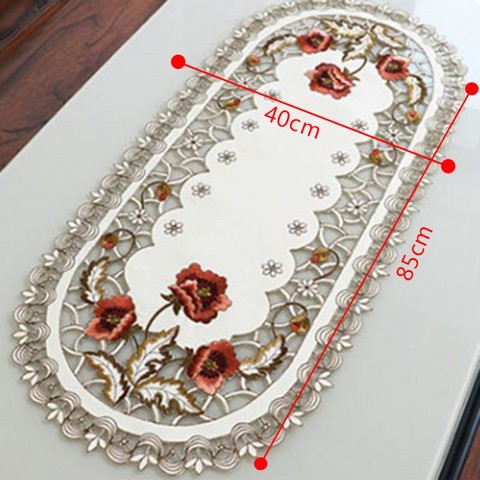 Vintage Embroidered Cloth Rectangular Wedding Table Cloth Event Party Banquet Home Decoration Table Cover ► Photo 1/6