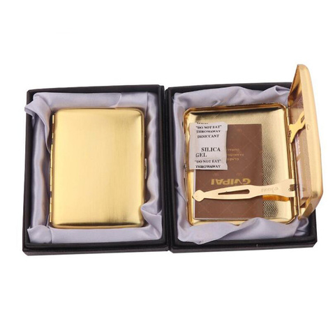 Stainless Steel Cigarette Case for 16 Pcs Cigarette Tobacco Holder With Gift Box Smoking Accessories ► Photo 1/6