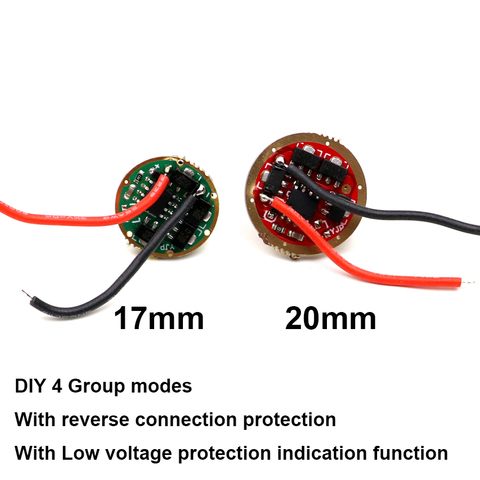 17mm 20mm 7135*8 7135 x 8 chip 4 Groups Modes 2800mA Driver Circuit Board L2 T6 U2 XPL LED 18650 flashlight with protection ► Photo 1/6