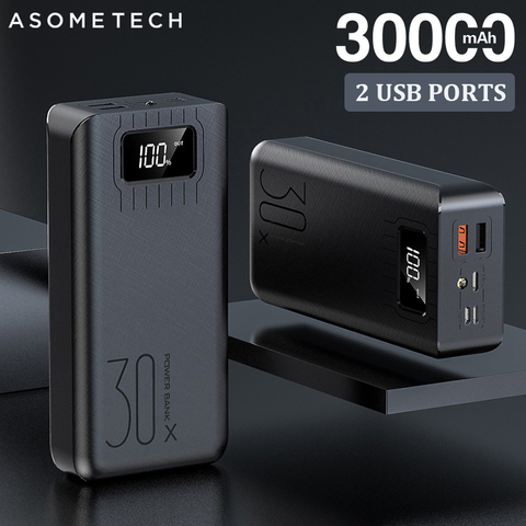 Power Bank 30000mah Fast Charging  Xiaomi 30000mah Portable Charger -  Baseus Power - Aliexpress