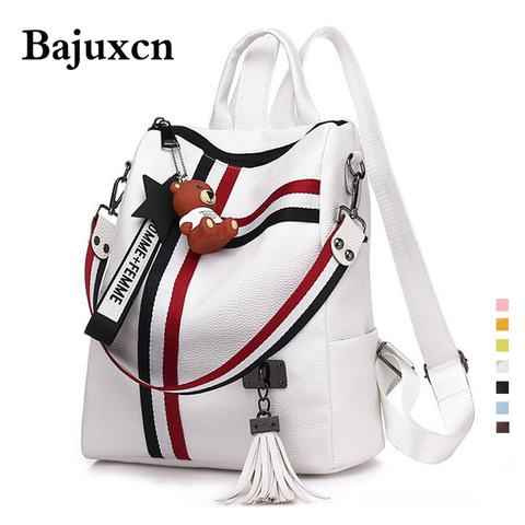 Fashion backpack 2022 new luxury ladies casual high quality soft leather travel backpack large capacity comfortable school bag ► Photo 1/6