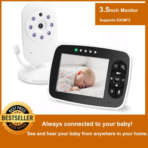 3.5inch Video Wireless Baby Monitor VOX Security Camera Nanny IR Night Vision Voice Call Baby Camera with Temperature Monitoring ► Photo 1/6