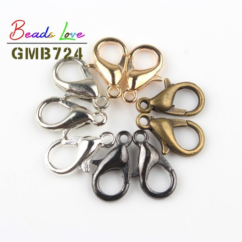 50Pcs Alloy Lobster Clasp Hooks for DIY Necklace Bracelet Chain Jewelry Making