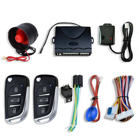 Central Locking Auto Car Alarm Immobilizer System With Horn Warning Siren Sensor Remote Control Door Lock Automation Security ► Photo 1/6