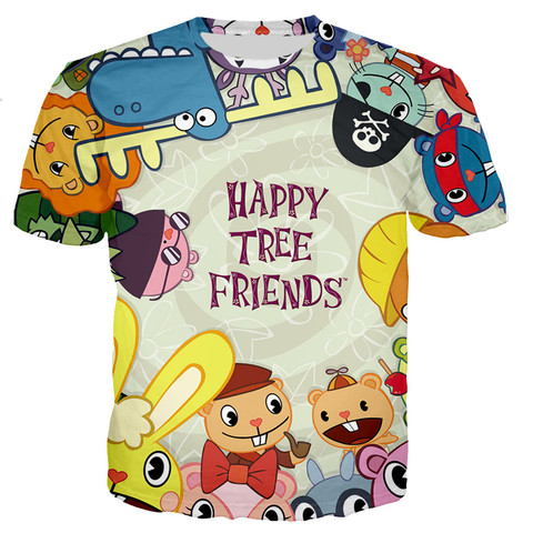 Anime Happy Tree Friends  men/women New fashion cool 3D printed t-shirts casual style tshirt streetwear tops dropshipping ► Photo 1/6