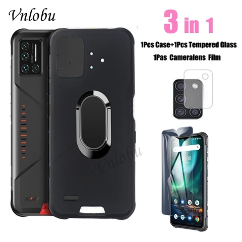 For Umidigi Bison A9 A7 S5 A7S A5 Pro Case Magnetic Finger Ring Holder Phone Cover With Screen Protector Lens Protective Film ► Photo 1/6