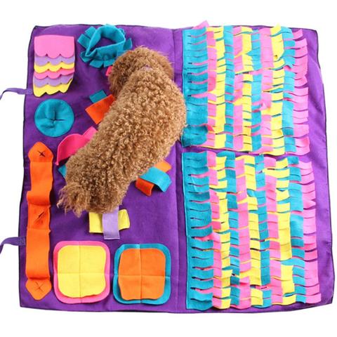 Pet Dog Snuffle Mat Pet Sniffing Training Blanket Detachable Fleece Pads Dog Mat Relieve Stress Nosework Puzzle Toy Pet Nose Pad ► Photo 1/6