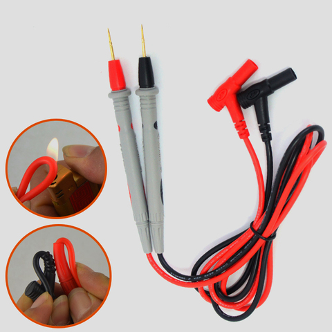 1 Pair Silicone Probe Test Leads Wire Pen Universal Pin For Digital Multimeter Needle Tip Multi Meter Tester Probe 1000V 20A ► Photo 1/6