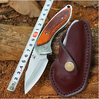 Small Folding Knife 271 Buck Blade Hardness 58-60hr Redwood Handle Portable Pocket EDC Tool Mini Knife ► Photo 1/5