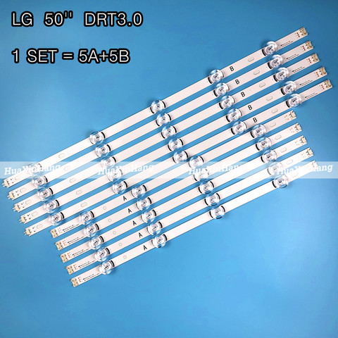 10 pieces/kit LED strips for L G 50 inch TV 50LB582V ZG 50LB5610 ZC 50LB580V ZM 50LB580U ZM 50LB5700 ZB 50LB5700 ZK T500HVF05.0 ► Photo 1/6