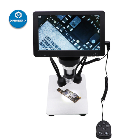 High-definition DM9 1200X USB Digital Microscope with 7 Inch Screen and Bracket  LED Light for Phone Repair PCB Soldering Tool ► Photo 1/6