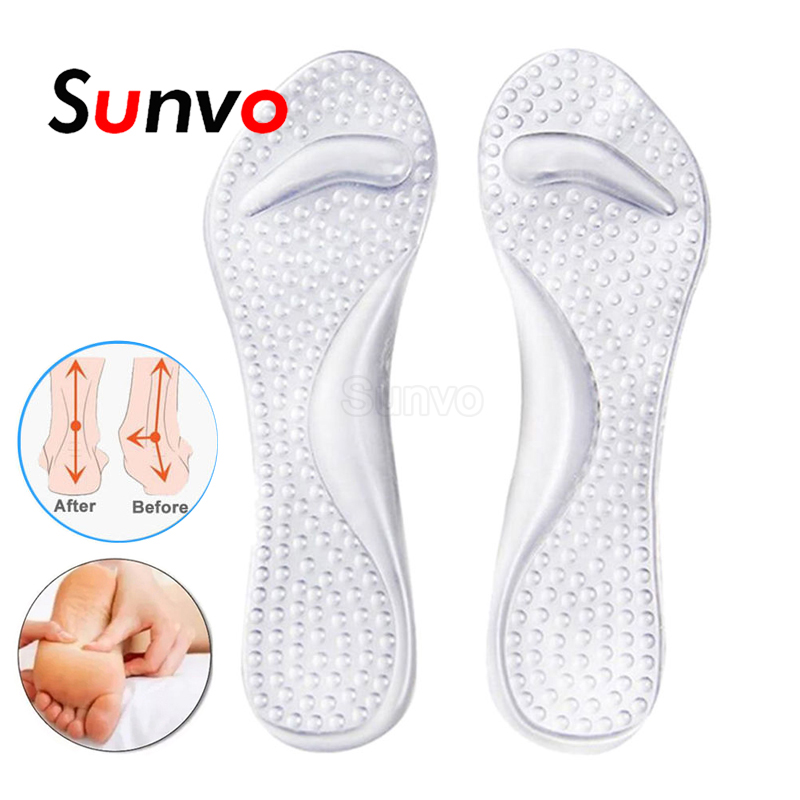 1Pair 4D Orthotic Flat Feet High Arch Gel Heel Inserts Insoles Pads Support Shoe