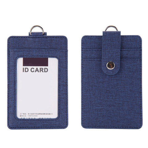 Retractable Lanyards ID Badge Holder Leather Porte Bus Pass Case Cover slip Men Women's Bank Credit Card Holder Strap Cardholder ► Photo 1/6