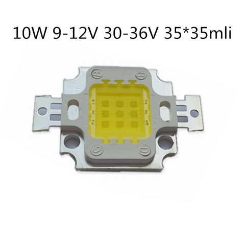 100PCS/lot 10W LED Integrated High power White/Warm white 300ma 1050mA 9-12V 30-36v 10W Chip 35*35mil Taiwan Chips Good quality ► Photo 1/6