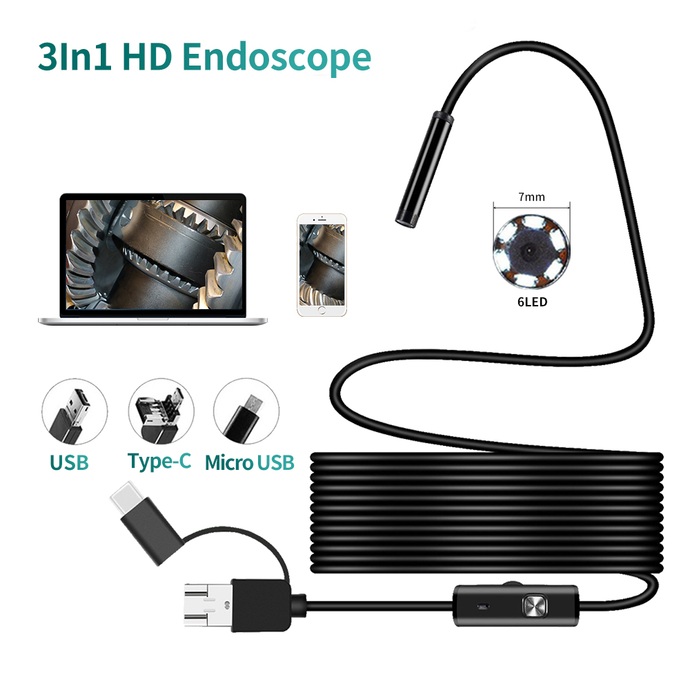 7.0mm Type-c Android USB Endoscope Camera Hard Cable PC Android Phone  Endoscope Pipe Type C Endoscope Inspection Mini Camera - Price history &  Review, AliExpress Seller - dearsee Official Store