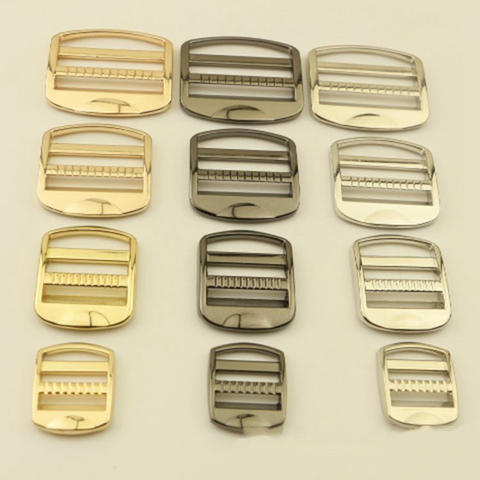 Meetee 2/4pcs 19/25/32/38mm Metal Bag Strap Adjustment Buckle Tri-Glide Hook Clasp DIY Backpack Straps Adjust Webbing Buckles ► Photo 1/6