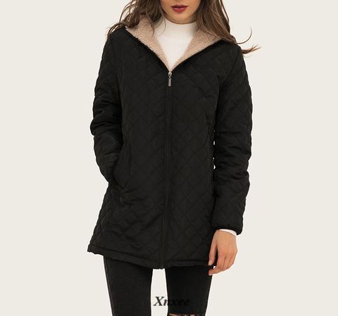 2022 Spring Autumn Womens Parka Coat Thin Women Jackets Long Plus Size Hooded High Quality Warm Cotton Coats New Outwear Xnxee ► Photo 1/6