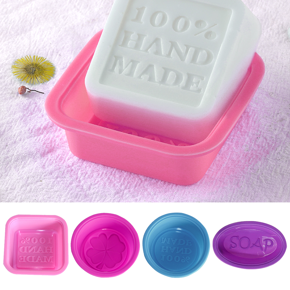 SJ 4 Cavity Silicone Soap Mold for Massage Therapy Bar Soap Making Tools  DIY Homemade Oval Spa Soaps Mould Silicone Soap Form