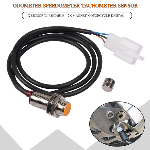 1X Sensor Wire Cable + 2X Magnet Motorcycle Digital  Odometer Speedometer Tachometer Sensor ► Photo 1/6