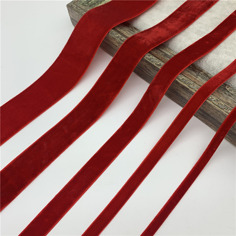 6mm-38mm Red Velvet Ribbon For Handmade Gift Bouquet Wrapping Supplies Home Party Decorations Christmas Ribbons ► Photo 1/1