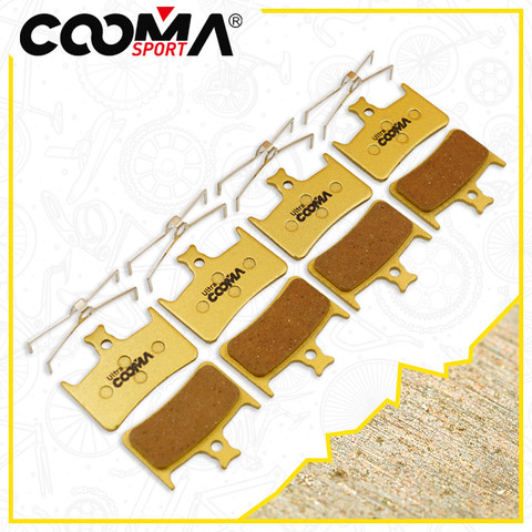 Bicycle Disc Brake Pads for Hope Tech Evo E4 V4 Hydraulic Disc Brake. 4 Pairs, Gold Full Metal ► Photo 1/6