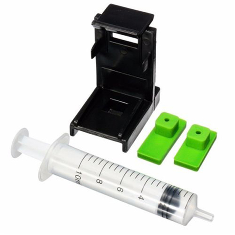 3in1 Ink Refill Cartridge Clip 2pcs Rubber Pads Syringe Tool Kit for HP Printer ► Photo 1/6