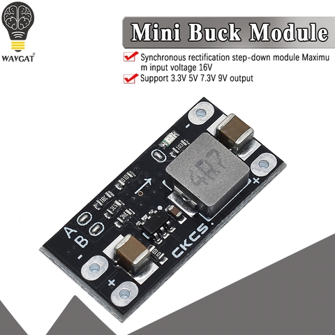 Power Supply Module 2A Buck Board Multi-function Mini DC-DC Buck Step-down Input 4.5-16V Output 9V 7.3V 5V 3.3V WAVGAT ► Photo 1/6