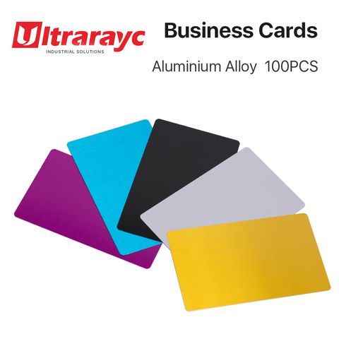 100PCS/LOT Business Name Cards Multicolor Aluminium Alloy Metal Sheet Testing Material for Laser Marking Machine ► Photo 1/6