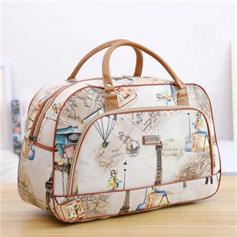 Hot Sale PU Leather Women Travel Duffel Bag for Men Large Capacity Waterproof Travel Bag Design Zipper Multifunction Luggage Bag ► Photo 1/6