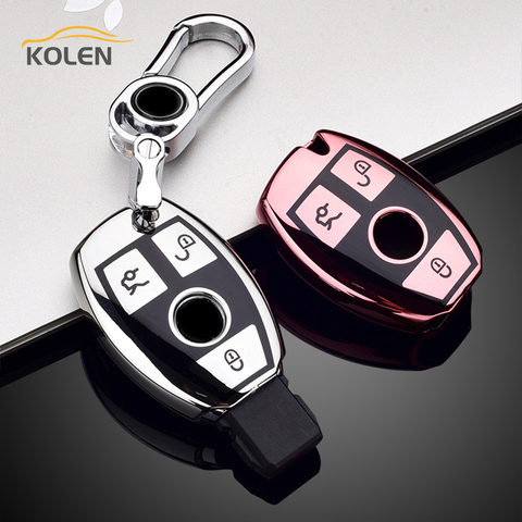 Soft TPU Car Remote Key Case Cover Fob For Mercedes Bnez CLA GLC GLA GLK W203 W210 W211 W204 W176 A B C R Class AMG Accessories ► Photo 1/6